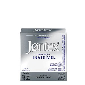 Preservativo Camisinha Masculina Jontex Sensação Invisível 2 Unidades