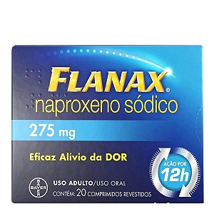 Analgésico, Anti-inflamatório e Antitérmico Flanax 275mg 20 Comprimidos