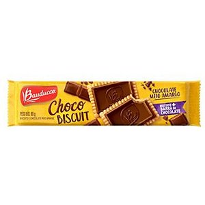 Biscoito choco biscuit sabor chocolate meio amargo 80g - Bauducco