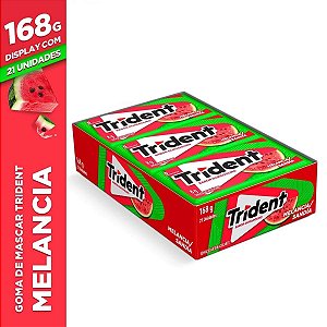 Chiclete 5S sabor Melancia caixa com 21 unidades de 8g - Trident