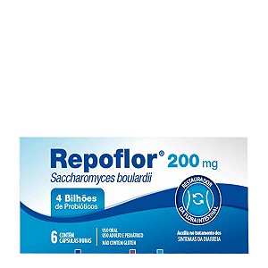 Antidiarreico Repoflor 200mg 6 Cápsulas