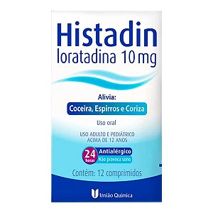 Antialérgico Histadin 10mg 12 comprimidos