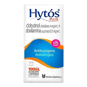 Antitussígeno e Antialérgico Hytos Plus 4mg/ml e 0,75mg/ml 100ml