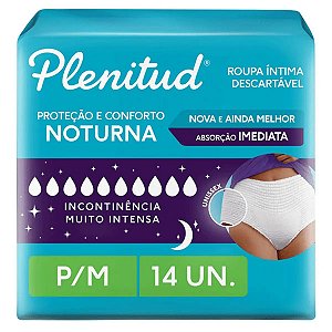 Roupa Íntima Plenitud Noturna P/M 14 Unidades