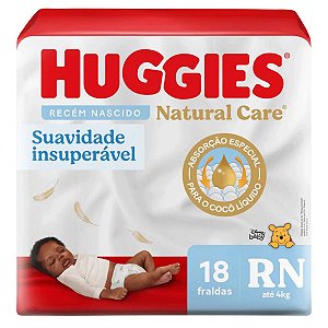 Fralda Huggies Natural Care RN 18 Unidades