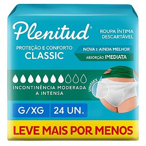 Roupa Íntima Plenitud Classic G/XG 24 Unidades