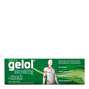 Analgésico Gelol 52,5mg/g + 44,4mg/g + 20mg/g 20g