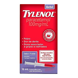 Analgésico Tylenol Bebê 100Mg /15Ml