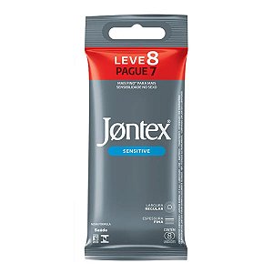 Preservativo Camisinha Jontex Sensitive 8 Unidades