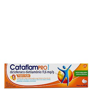 Analgésico, Relaxante Muscular e Anti-Inflamatório CataflamPRO 11,6mg/g 60g