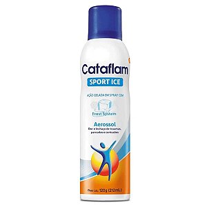 Analgésico Aerossol Cataflam Sport Ice Alívio da Dor, Inchaço e Vermelhidão 120g Spray