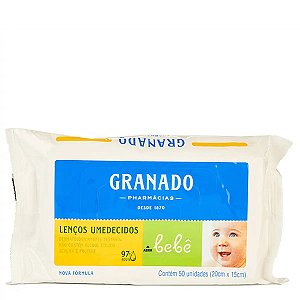 Lenço Umedecido Granado Bebê 50 Unidades