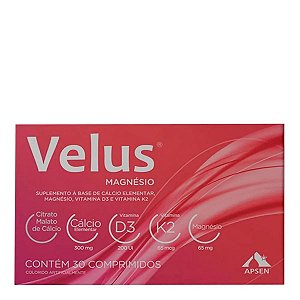 Vitamina Velus Magnésio Apsen 30 Comprimidos
