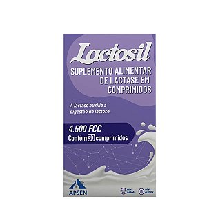 Lactosil Lactase 4.500 Fcc Sem Sabor Apsen 30 Comprimidos