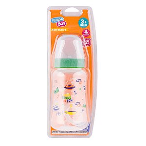 Mamadeira Lolly Kinddy Big Mundo Bita Silicone Verde 3+M 330ml