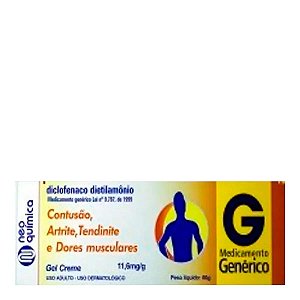 Anti-Inflamatório Diclofenaco Dietilamônio 11,6mg/g Genérico Neo Química 60g