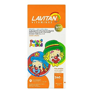 Suplemento Vitamínico Infantil LAVITAN Patati Patatá Sabor Laranja Solução Oral 240ML