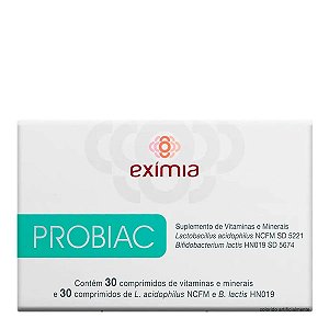 Suplemento de Vitaminas e Minerais Exímia Probiac 30 Cápsulas