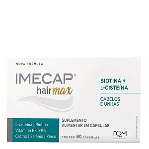 Suplemento Alimentar Imecap Hair Max Cabelos e Unhas FQM 60 Cápsulas
