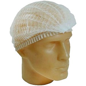 Touca Descartável Descarpack - Branca - Com Elástico - 100 Unidades