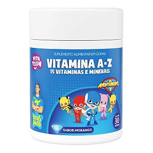 Suplemento Alimentar Vitatoon Luccas Neto A-Z Morango 30 Gomas