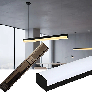 CTB LUMINARIA LED SOBREPOR LINEAR 72W, MULTICOR(3000K,4000K,6500K), 7560lm, IP20, IRC>80, 1200x60x45mm, PRETO