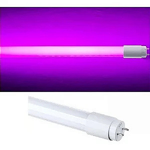 CTB LAMPADA TUBO LED T8 18W ROSA 120CM LIGAÇÃO 1 LADO