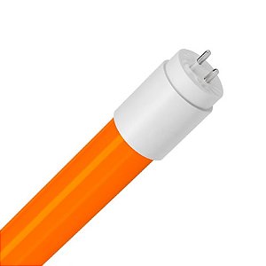 CTB LAMPADA TUBO LED T8 9W LARANJA 60CM LIGAÇÃO 1 LADO