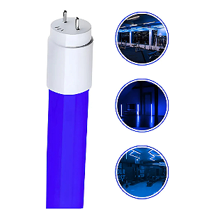EMBULED LÂMPADA TUBO LED 60cm, 9W, AZUL, G13, BIVOLT