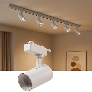EMB - SPOT PARA TRILHO CILINDRICO LED, 10W, 4000K, 1000lm, 48°, IP20, BIVOLT, BRANCO