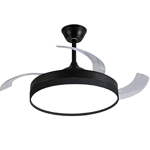 OPUS VENTILADOR AIR BASIC 30W + PLAFON DE LED 30W, MULTICOR, 3000lm, IRC>80, Ø480x445mm, BIVOLT, PRETO