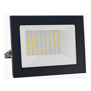 OPUS REFLETOR DE LED SMD EXTERNO ECO, 100W, 6500K, 6000lm, IP65, IRC>70, 120°, 184x139x30mm, BIVOLT, PRETO