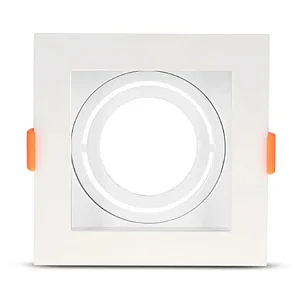 HEVVY - LUMINARIA EMBUTIR RECUADO QUADRADA MR11, 1xGU10, POT.: MÁX. 40W, ABS, BRANCO