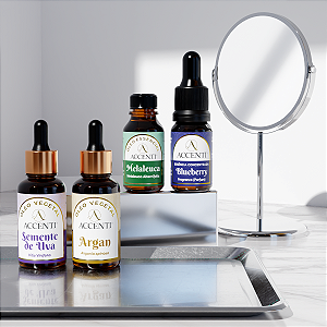 Kit Ritual de Beleza de Óleos Vegetais, Essencial e Essência - Accenti