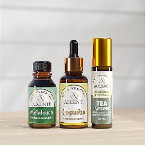 Kit Sensível & Essencial de Óleos Essencial, Vegetal e Blend - Accenti