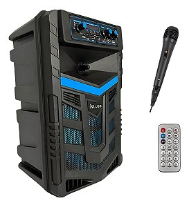 Caixa De Som Grande Potente 2000w Karaokê Bluetooth Portátil - Inluss