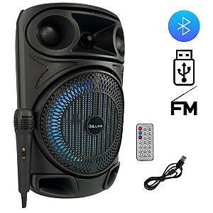 Caixa De Som Amplificada 2200w Bluetooth + Microfone