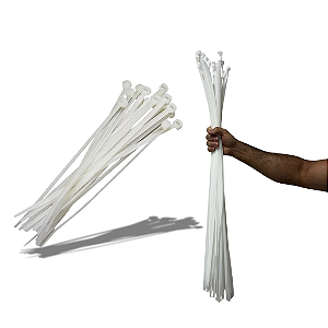 ABRAÇADEIRA BRANCA 8,5X750MM - PACOTE COM 50 UNIDADES