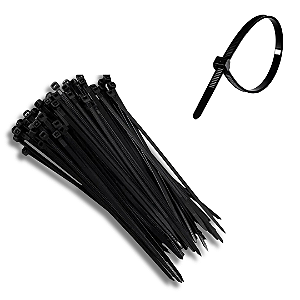 ABRAÇADEIRA PRETA 4,5X200MM - PACOTE COM 100 UNIDADES