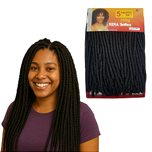 Cabelo Cacheado Nina Softex Crochet Braids Cachos Sintéticos - Pacote Grande