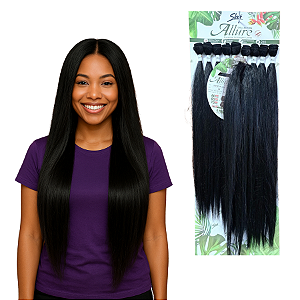 Cabelo Liso Biofibra Ivite Plus Com Top Clousure - Sleek