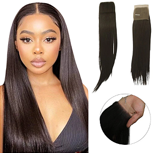 Top Lace Closure FW-01 10x10cm Cabelo Liso Fibra Sintética Premium para Perucas ou Franja