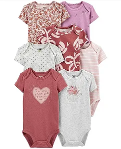 Kit body Carter's 7 peças floral