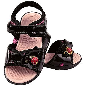 Sandália Feminina Papete Menina Moda Bebe Criança Joaninha Barato 16 ao 27