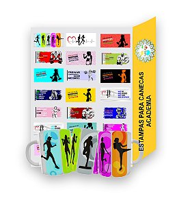 Pack de Artes para Sublimação de Canecas ACADEMIA em CDR e PNG