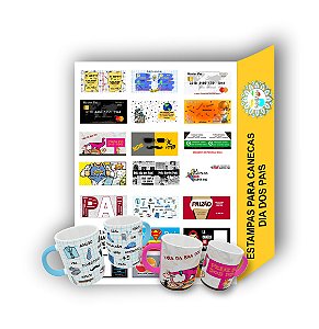 Pack de Artes para Sublimação de Canecas DIA DOS PAIS em CDR e PNG