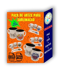 Pack de Artes para Sublimação de Canecas HERÁLDICOS em CDR e PNG