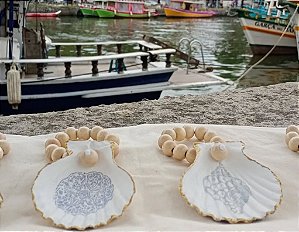 Porta Guardanapos Conchas Naturais Náutico cd