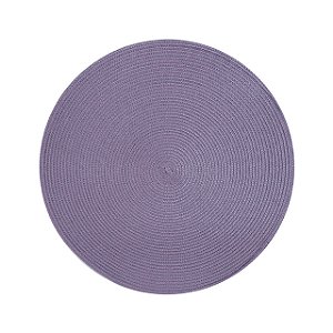 Jogo Americano Redondo Lilás Trançado 38cm