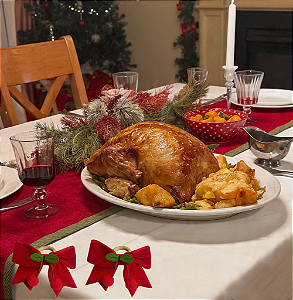 Porta Guardanapo Laço de veludo Cereja cd